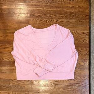 Lululemon Women's Pink V-Neck Top